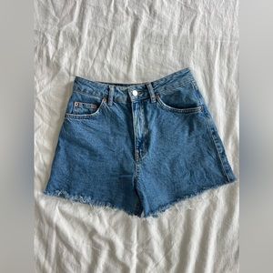 Topshop A-Line Denim Shorts